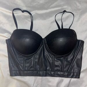 Black crop top/corset top